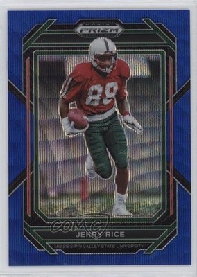 2023 Panini Prizm Draft Picks Blue Wave Prizm 143/249 Jerry Rice #51 HOF n0c