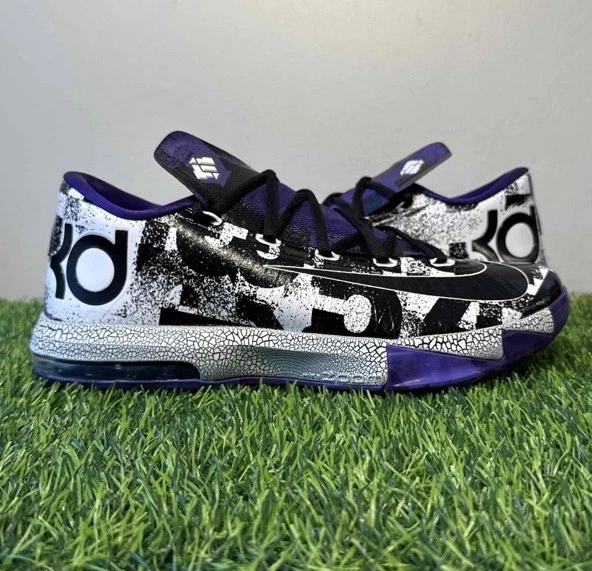Nike KD 6 VI iD ID MVP Purple Black White Size 10.5 Sneakers Shoes 653743-993 - Image 2 of 4