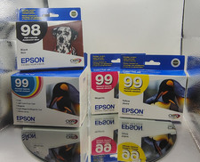 Lot of 8 Genuine Epson 99 Color 98 Black Combo Ink Cartridges READ B15