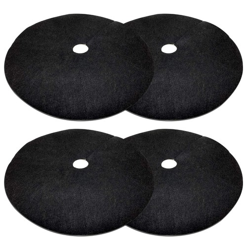 4 Pack 32.3 Inch Non-Woven Tree Mulch Ring - Degradable Tree Protector Mat, R...