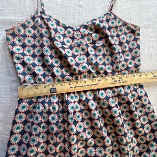 Vestido sin tirantes J Crew delicado retro estampado floral correa de espagueti para mujer talla 12” - Imagen 11 de 15