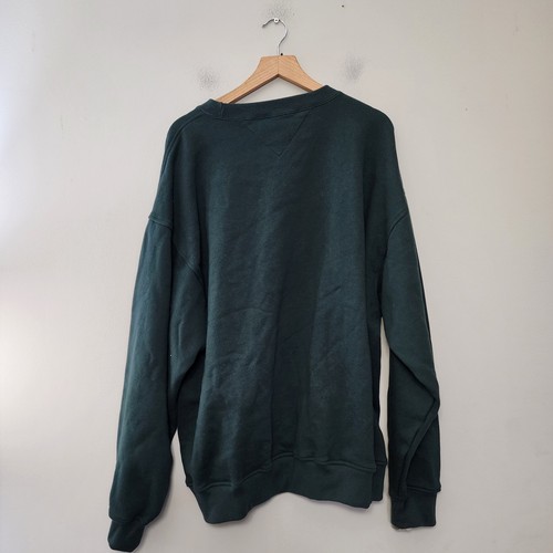 Vintage 90s Tommy Hilfiger Sweatshirt XL Green Deadstock Y2k Sweater Pullover TH - Picture 2 of 8