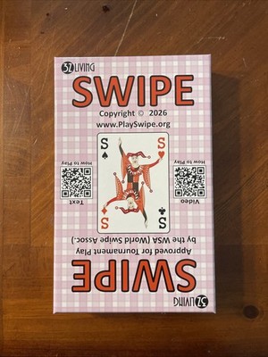 Swipe Card Game - Fun & Strategy for Teens, Adults, Seniors - Open Box NEW