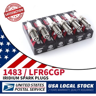 Set of 6Pcs High-Performance Iridium Spark Plugs For Dodge Volvo Mitsubishi Saab