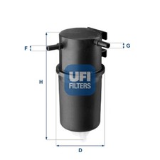 UFI Kraftstofffilter 24.145.00 Filtereinsatz M10 für VW AMAROK 2HA 2HB S1B S6B