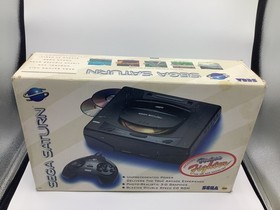 Sega Saturn Console CIB Virtua Fighter Bundle w/Box Tested Promo Poster
