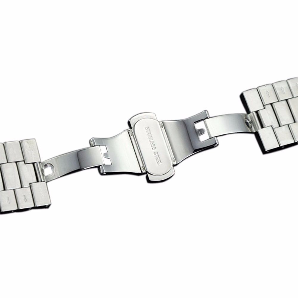 22mm Silver Milanese Mesh Web+Strip Stainless Steel Watch Band Strap Bracelet D