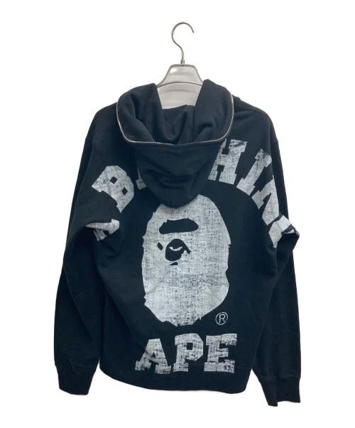 A BATHING APE (BAPE) Felpa con cappuccio e zip Ape Over Print unisex casual full zip