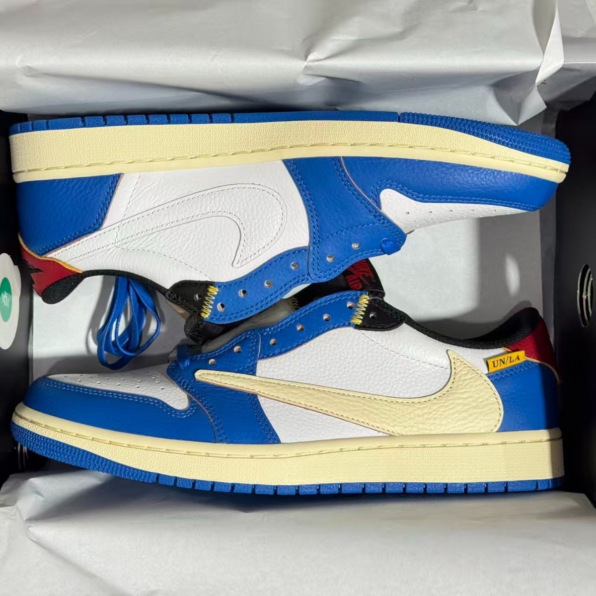 Size 10 - Jordan 1 Retro x Fragment Design x Travis Scott Low Blue