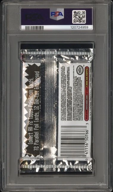 1999 TOPS THE FIRST POKEMON MOVIE-FOIL PACK- BLUE LOGO - GRADED PSA 9 LOW POP 3 - Image 2 of 4