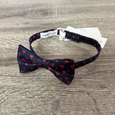 NWT Janie Jack Blue Red Heart Bow Tie Special Occassion Boy Size 2 - 3