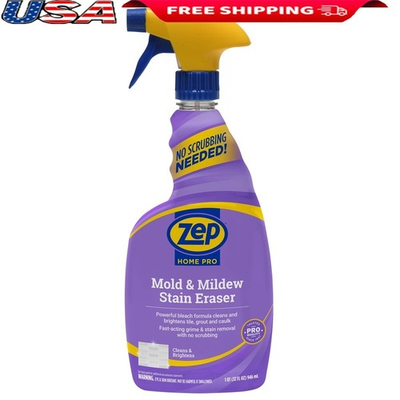 #ad Mold Mildew Stain Remover Cleaner Bleach Spray Grout Tile Sinks Tubs 32oz New $9.59