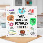 Funny Leaving Job Card – “Yay, You Are Finally Free!” – Goodbye Gift - New Job