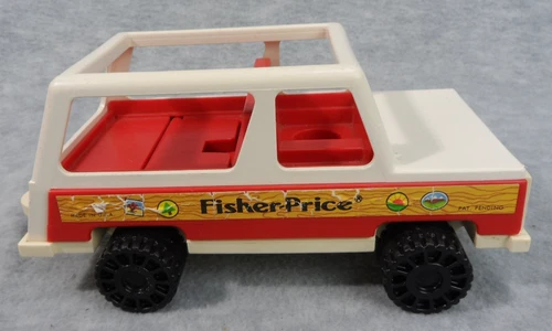 Vintage 1979 Fisher Price Little People Jeep Station Wagon Camping Truck Car 992