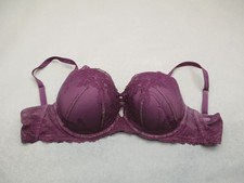40DD Torrid Womens Purple Lace Lined Underwired Back Closure Demi Bra 11J