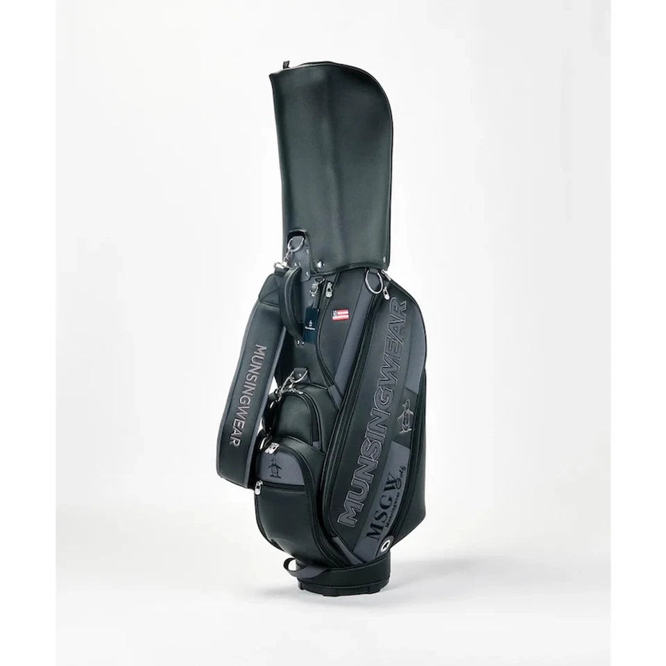 Munsingwear Big Logo Cart Bag 9.5 × 47 in 6way Divider 3.4 kg Unisex 2024 Black - Image 3 of 4