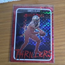 2025 Panini Rookies & Stars Thrillers Prizm Chris Olave #14 Saints NFL Card