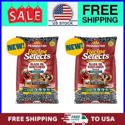 #ad 2Bag Pennington Select Black Oil Sunflower Seed Wild Bird Dry Feed 40 lb $42.99