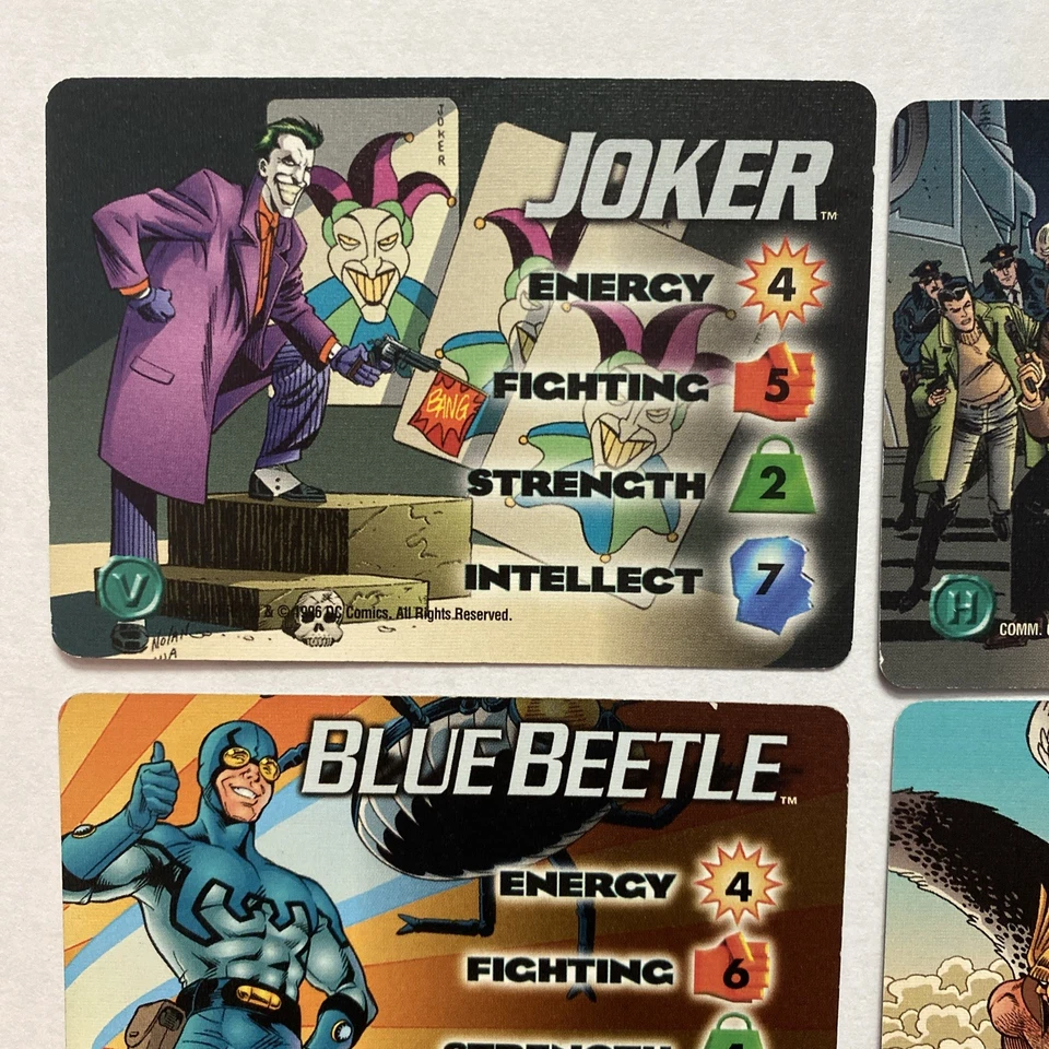 (6) 1996 DC OVERPOWER COLLECTABLE CARD GAME "CHARACTER CARDS" No Doubles - Image 2 of 4