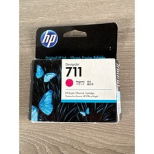 HP 711 Magenta DesignJet Ink Cartridge CZ131A New Factory Sealed Exp 04/2026