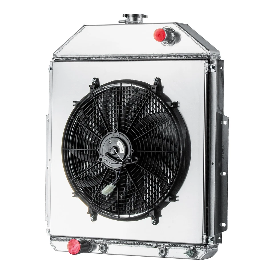 4 Row Aluminum Radiator+Shroud Fan For 1942-1952 Ford F1 F2 F3 F4 Pickup AT 1951 Foto 3 de 4