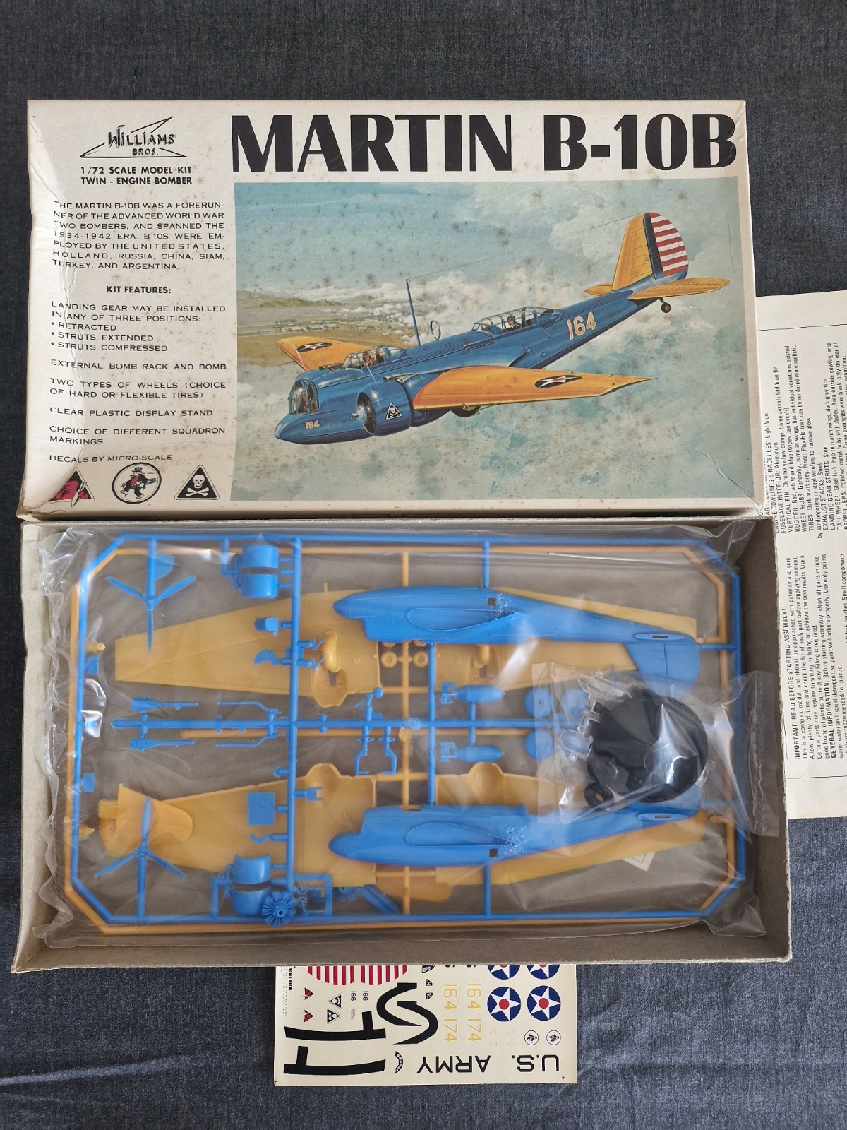Kit de collection Williams Bros Martin B-10B maquette 1/72 USA
