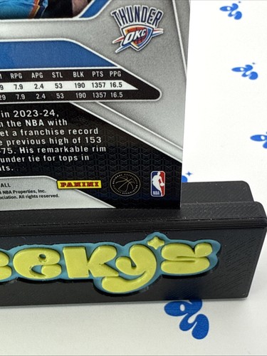 2024-25 Prizm Basketball CHET HOLMGREN #17 Green Prizm - Oklahoma City Thunder - Picture 10 of 11