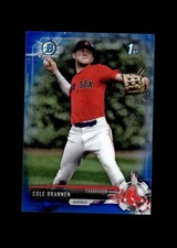 2017 Bowman Draft Chrome Blue Refractor #BDC-193 Cole Brannen Red Sox #/150