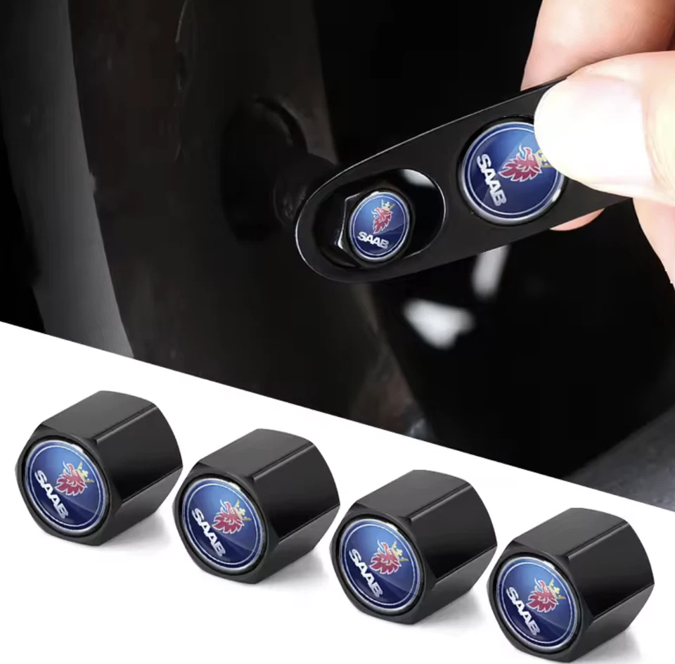 SAAB — колпачок на штоки клапанов колесных шин и брелок для ключей - Изображение 2 из 4