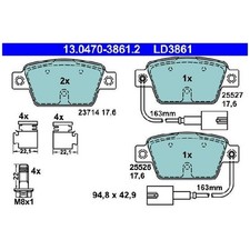 Satz Bremsbeläge 24344282 Bremsklötze hinten für Fiat Stilo 192