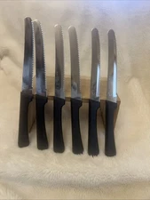 6 Bakers & Chefs knife Brazil Serrated Steak Knife 5" Blade NSF 515 Stainless