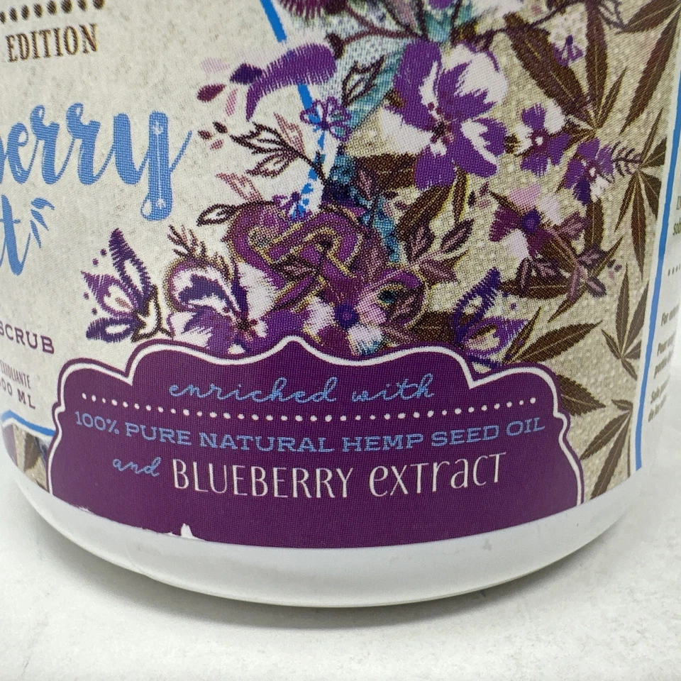 Hempz Wild Blueberry Yogurt Herbal Body Scrub 17oz Discontinued Limited Edition - Image 3 of 4