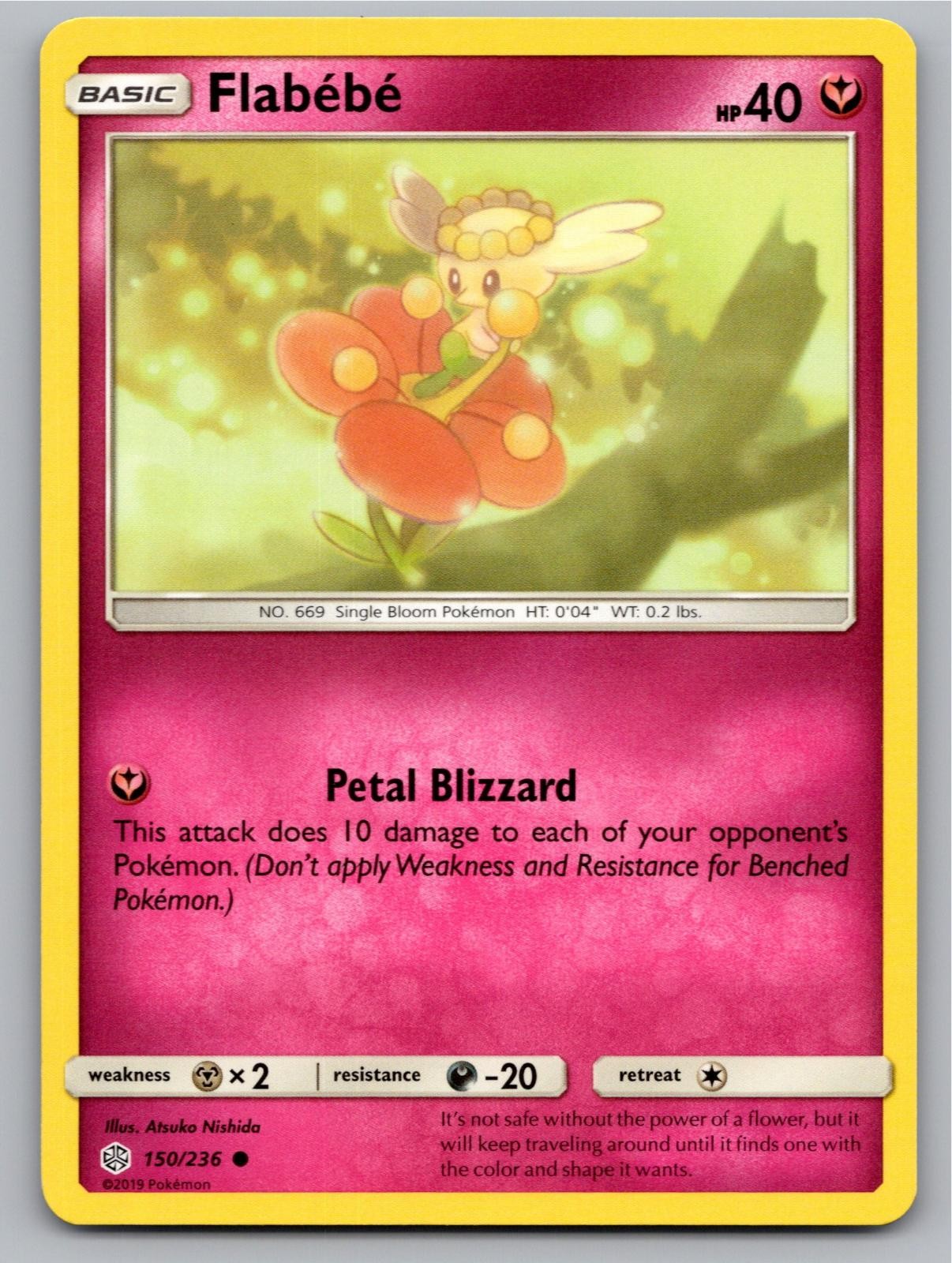 2019 POKEMON FLABEBE COSMIC ECLIPSE 150/236 COMMON NM A25274 FREE S&H