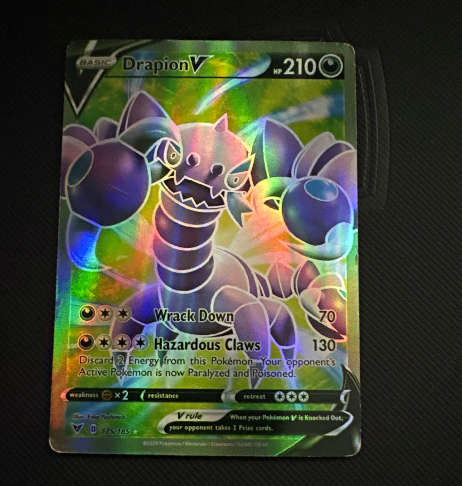 Pokemon TCG Drapion V 175/185 Vivid Voltage Ultra Rare Full Art Holo