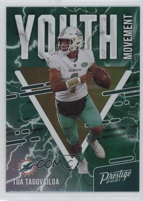 2021 Panini Prestige Youth Movement Xtra Points Green 22/199 Tua Tagovailoa 18ru