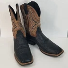 Ariat Cowboy Boots Mens 11 D Black Brown Sport Wide Square Toe Western 10021675