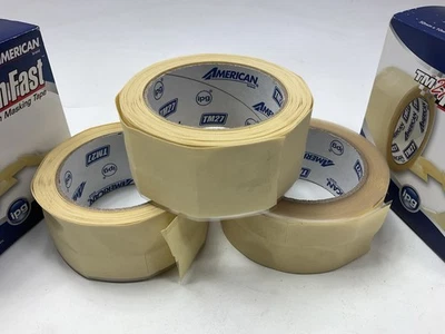 IPG (3) American Trim TM27 Fast Masking Tape, 50mm X 10m (32.8 FEET X 2")