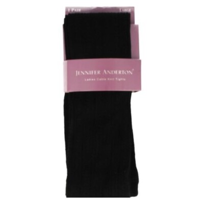 Women's Jennifer Anderton TILJA46G1BLK Cable Tights
