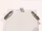 Genuine Green & White Natural Diamonds Diamond Hoop Earrings — photo 2