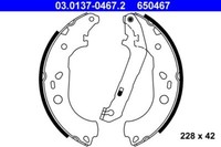 Ate 03.0137-0467.2 Bremsbackensatz FüR Ford