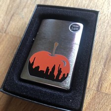 ZIPPO LIGHTER - BIG APPLE, Brushed Chrome. NOS. Made in USA. 24492