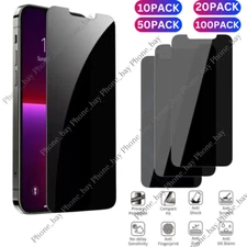 Privacy Screen Protector Tempered Glass Lot For iPhone 14 13 12 11 XR XS 8 7 LOT
