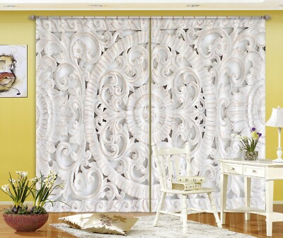 3D Embossed Circular Pattern ZHUA2 Photo Curtain Window Blockout Fabric ...