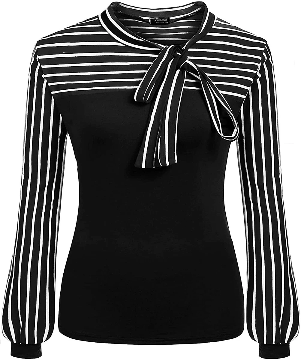 black and white striped blouse plus size