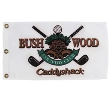 Unsigned White Bushwood Country Club Flag