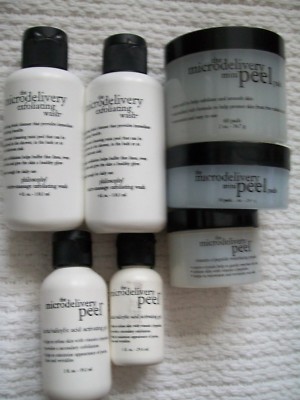 Philosophy EMPTY Travel Bottle Container Lot Microdelivery Peel Pad Exfoliating