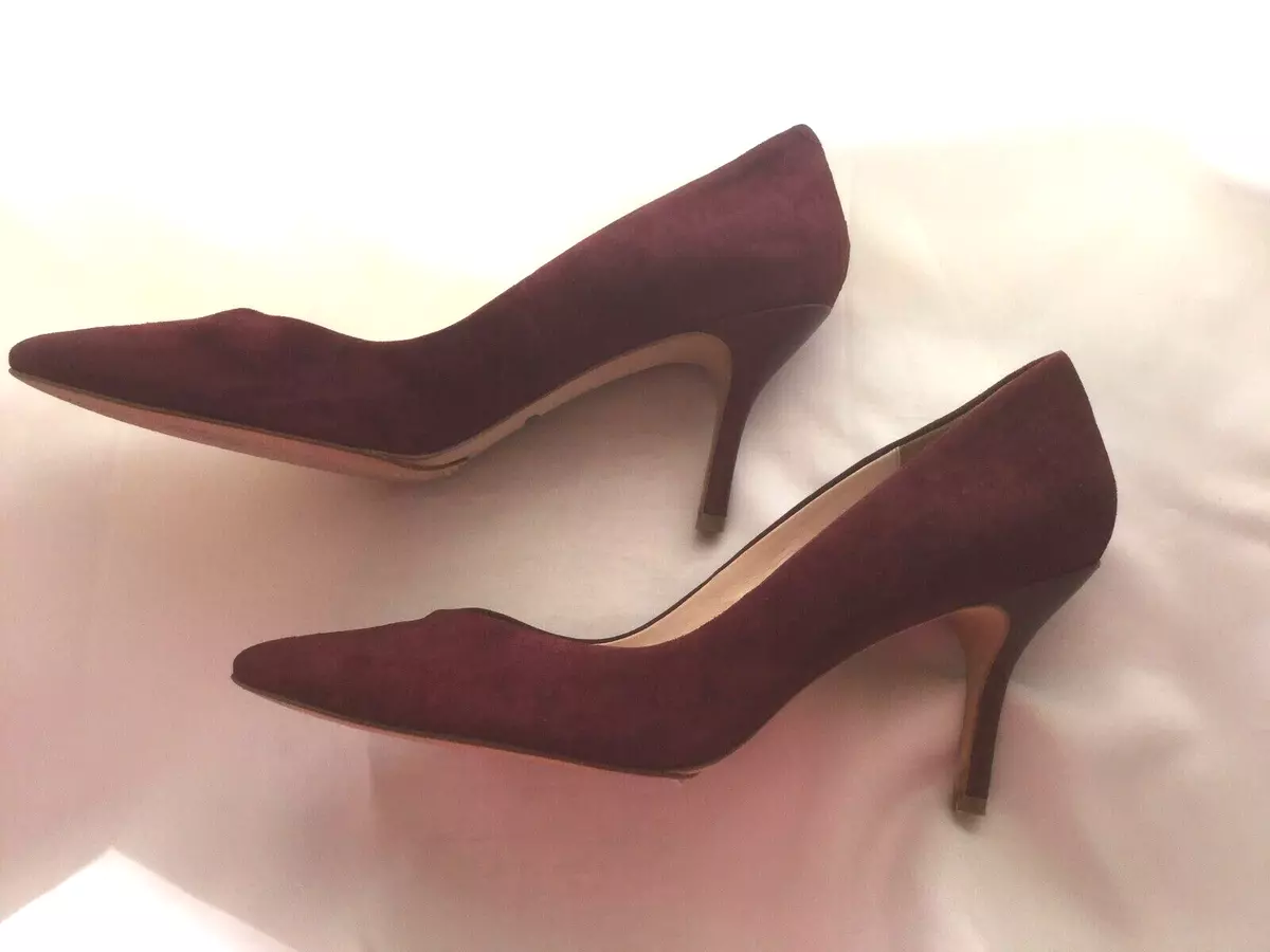 OROTON brushed burgundy velvet shoes Heeled Pumps with heels with OROTON box