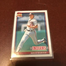 1991 topps 40 years of baseball Mitch Webster #762 Indians 