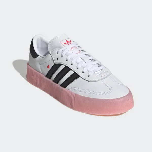 Adidas Women's Sambarose Valentine Shoes 'White/Pink Adidas Women's Sambarose Valentine Shoes 'White/Pink