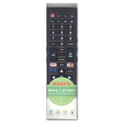New HUAYU RM-L1376M+ Universal For Samsung Sony LG JVC LED TV Remote Control
